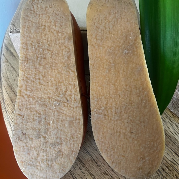 Bryr Zoe Whiskey size 37 platform leather clog on wood base with removable kilt - Picture 5 of 8